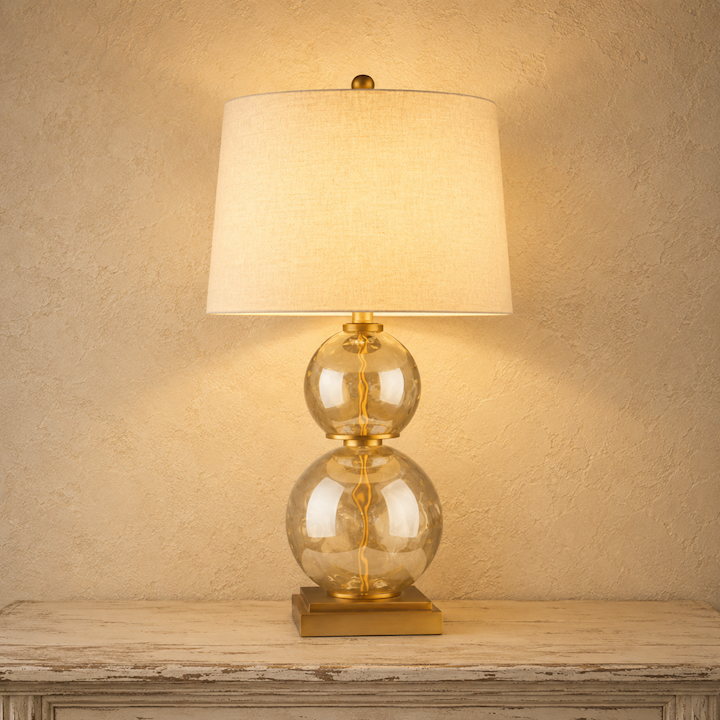 GLASS BALL TABLE LAMP 36x41x71cm